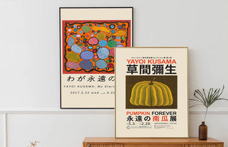 Oplev Yayoi Kusamas forbløffende plakatkunst