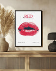Plakat - Vintage Red Lips Graphic