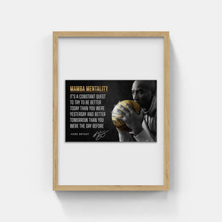 Plakat - Kobe Bryant Mamba mentality citat - admen.dk