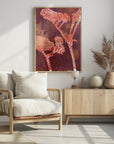 Plakat - Deep Red Jungle Foliage