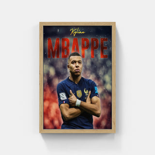 Plakat - Kylian Mbappe fodbold kunst - admen.dk