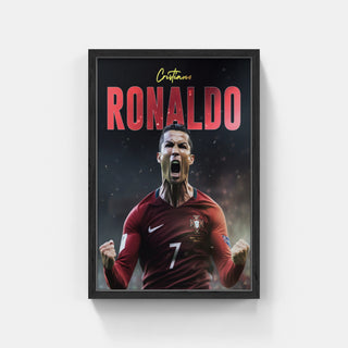 Plakat - Cristiano Ronaldo i skrigende jubel - admen.dk