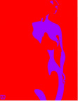 Plakat - Vibrant Purple Woman Profile