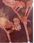 Plakat - Deep Red Jungle Foliage