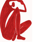 Plakat - Minimalist Red Embrace
