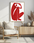 Plakat - Minimalist Red Embrace