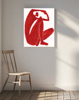Canvas - Minimalist Red Embrace