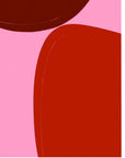Plakat - Curved Red Shapes
