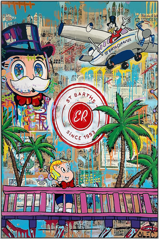 Plakat - Alec Monopoly - St. Barths kunst - admen.dk