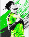 Plakat - Alejandro Garnacho grafisk look - Admen.dk