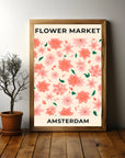 Plakat - Amsterdam pinky - Flower market - admen.dk