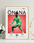 Plakat - Andre Onana grafisk look - Admen.dk