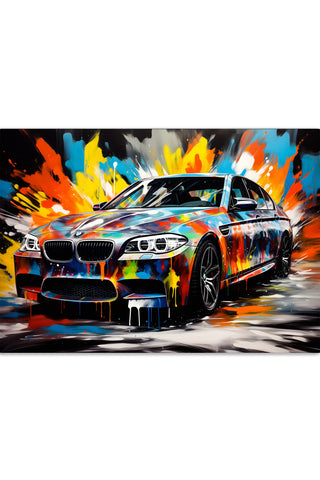 Plakat - BMW M5 streetkunst - admen.dk