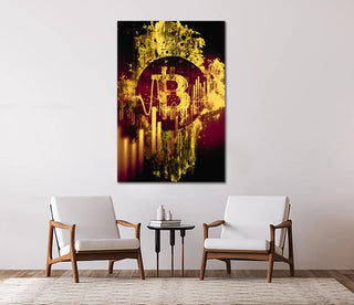 Plakat - Bitcoin gylden kunst - admen.dk