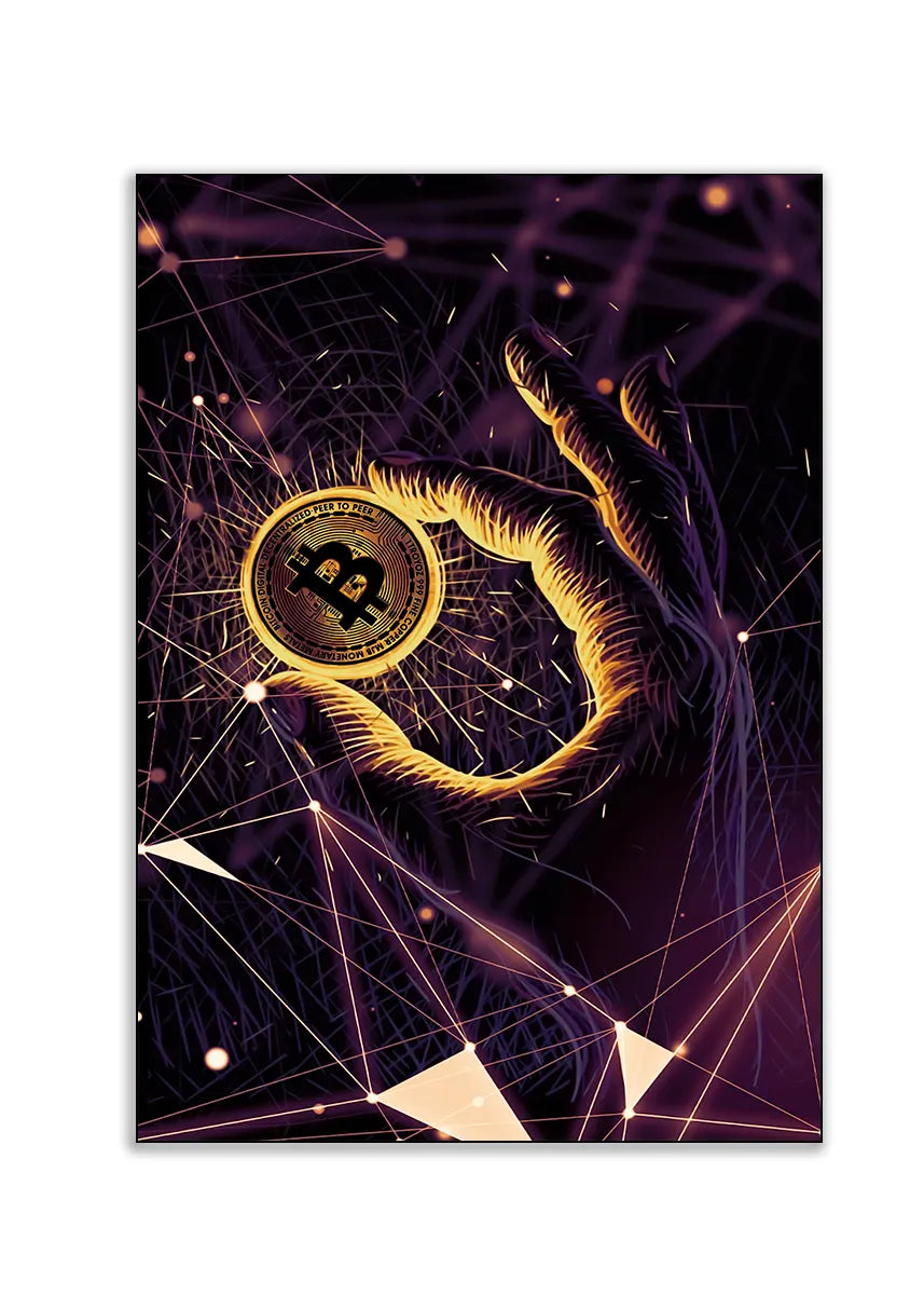 Poster - Bitcoin shining art – Admen.dk