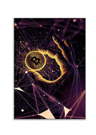 Plakat - Bitcoin shining kunst