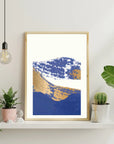 Plakat - Blåt landskab kunst - Admen.dk