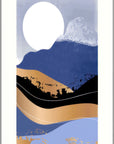 Plakat - Blå udsigt kunst - Admen.dk