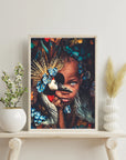 Plakat - Blue diamond eyes - Admen.dk
