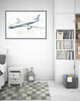 Plakat - Hvid Boeing 777 - admen.dk