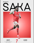 Plakat - Bukayo Saka grafisk look - Admen.dk