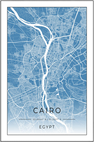 Plakat - Cairo kort - admen.dk
