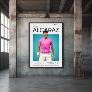 Plakat - Carlos Alcaraz stil - admen.dk