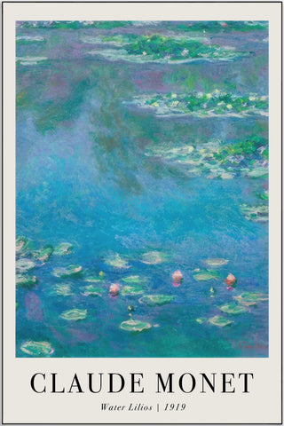 Plakat - Claude Monet - Water Lilios 1919 kunst - admen.dk