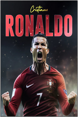Plakat - Cristiano Ronaldo i skrigende jubel - admen.dk