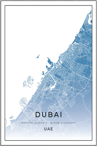 Plakat - Dubai kort - admen.dk