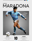 Plakat - Diego Maradona Napoli look - admen.dk