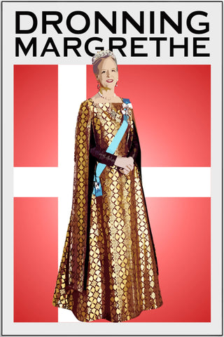 Plakat - Dronning Margrethe kunst - admen.dk