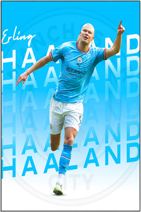Plakat - Erling Haaland i aktion