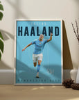 Plakat - Erling Haaland i farve - Admen.dk