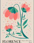 Plakat - Florence i sort - Flower Market - admen.dk