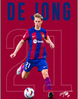 Plakat - Frankie de Jong i barca farver - Admen.dk