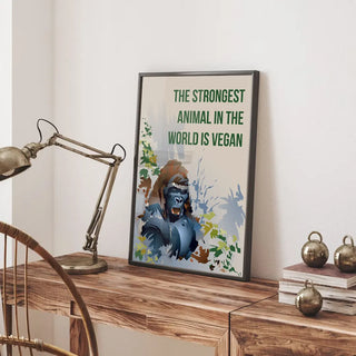 Plakat - Gorilla - The strongest citat - admen.dk