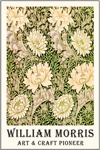 Plakat - William Morris - Green flowers kunst - admen.dk