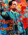 Plakat - Hard Work beats talent citat - admen.dk