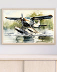 Plakat - Hvid vandflyver - Admen.dk