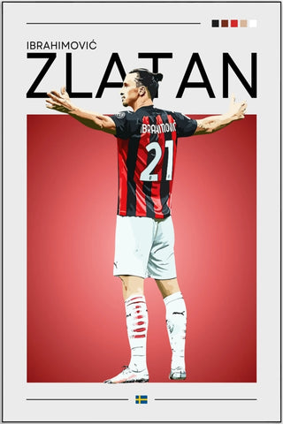 Plakat - Zlatan Ibrahimović grafisk look - admen.dk