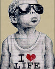 Canvas - I love life kunst - admen.dk