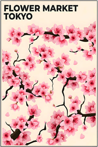 Plakat - Japanske blomster - Flower market