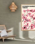 Plakat - Japanske blomster - Flower market - admen.dk