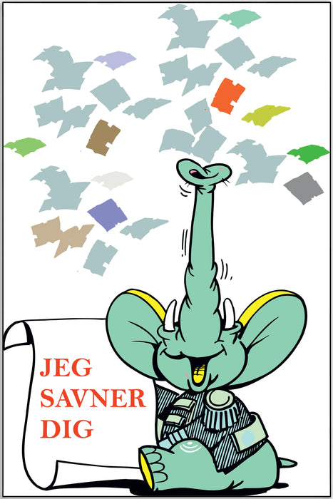 Plakat - Jeg savner dig elefant