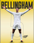 Plakat - Jude Bellingham i farver - Admen.dk