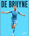Plakat - Kevin De Bruyne i farve - Admen.dk