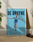 Plakat - Kevin De Bruyne i farve - Admen.dk