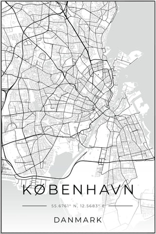 Plakat - København - sort - admen.dk