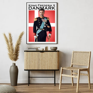 Plakat - Kong Frederik X grafisk look - admen.dk